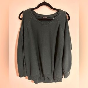 Torrid Green Cold Shoulder Sweater